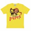 Pippi Langstrømpe Gul Børne T-Shirt