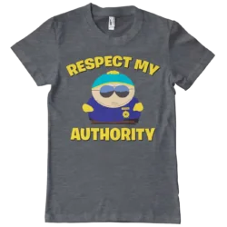 Mørk heather Cartman Respect My Authority T-shirt