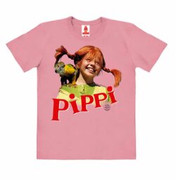 Pippi Langstrømpe Pink Børne T-Shirt