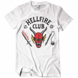 Hvid Hellfire Club T-shirt fra Stranger Things
