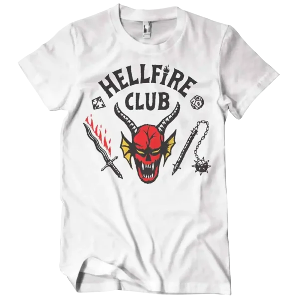 Hvid Stranger Things Hellfire Club Hvid T-shirt