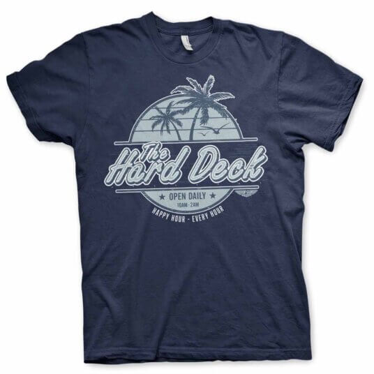 Navy blå Top Gun T-shirt med The Hard Deck logoet trykt på brystet