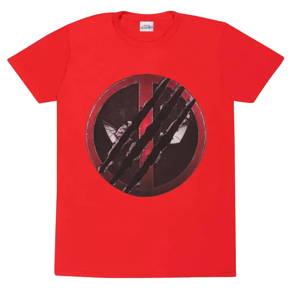 Rød Deadpool & Wolverine Logo T-shirt