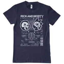 Navy Blue Rick And Morty X-ray T-shirt