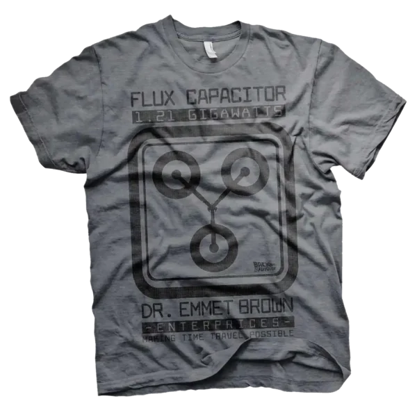 Mørk heather Tilbage til Fremtiden Flux Capacitor T-shirt