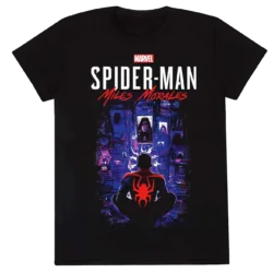 Sort Spider-Man Miles Morales City T-shirt
